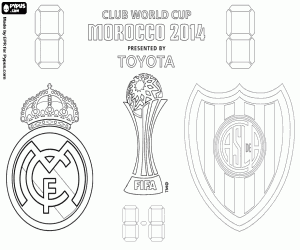 desenho de Final Copa Mundial de Clubes FIFA 2014 para colorir