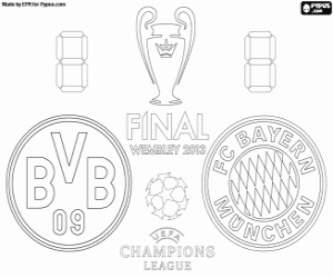 desenho de Final da Champions League 2012-2013 para colorir