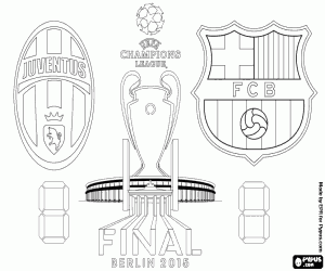 desenho de Final da Champions League 2014-2015 para colorir