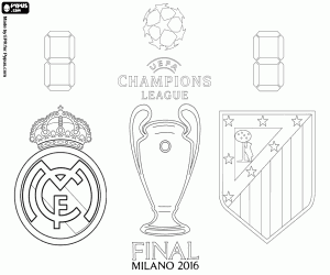 desenho de Final da Champions League 2015-2016 para colorir