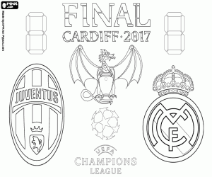 desenho de Final da Champions League 2016-2017 para colorir