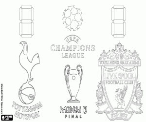 desenho de Final da Champions League 2018-2019 para colorir