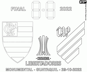 desenho de Final da Copa Libertadores 2022 para colorir