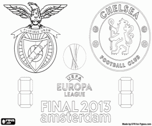 desenho de Final da Europa League 2012-2013 para colorir