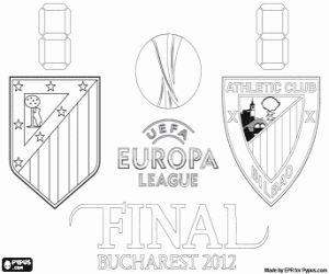 desenho de Final da Europa League UEFA 2011-2012 para colorir