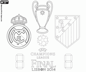 desenho de Final da UEFA Champions League de 2013-2014 para colorir