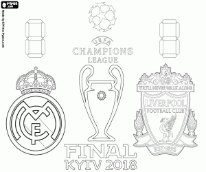 desenho de Final da UEFA Champions League 2017-2018 para colorir