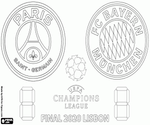 desenho de Final da UEFA Champions League 2019-2020 para colorir