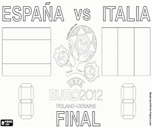 desenho de Final da UEFA EURO 2012 para colorir