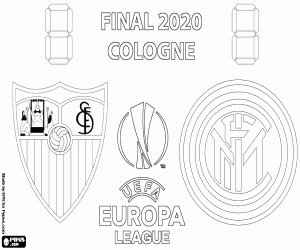 desenho de Final da UEFA Europa League 2019-2020 para colorir