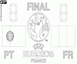 desenho de Final de la UEFA Euro 2016 para colorir