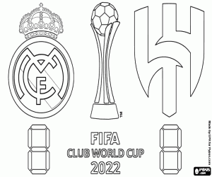 desenho de Final do Mundial de Clubes da FIFA 2022 para colorir