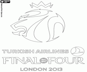 desenho de Final Four Euroleague Londres 2013 para colorir