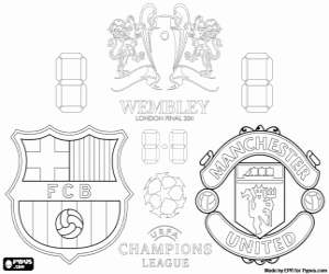 desenho de Final UEFA Champions League 2010-2011 para colorir