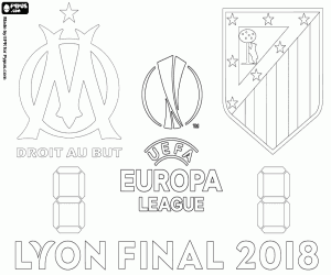 desenho de Final UEFA Europa League 2017-2018 para colorir