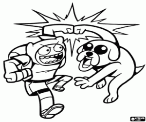 desenho de Finn e Jake, Hora de Aventura para colorir