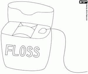 desenho de Fio dental para colorir