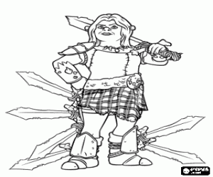desenho de Fiona, a líder dos ogres para colorir