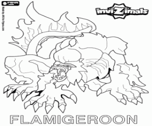 desenho de Flamigeroon de Invizimals para colorir