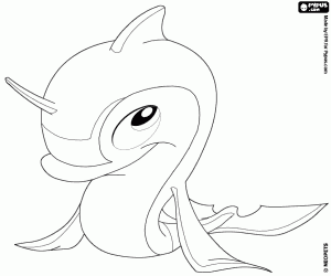 desenho de Floatsam, um golfinho de Neopets para colorir