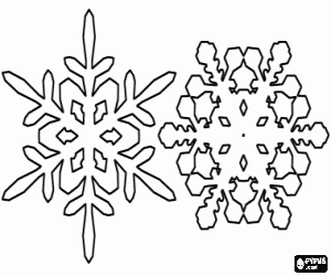 desenho de Flocos de neve como decorações de Natal para colorir