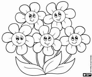 desenho de Flores para colorir