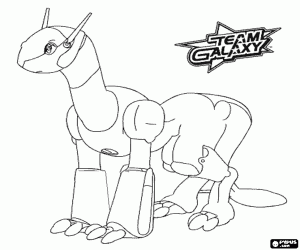 desenho de Fluffy, cão robô de Team Galaxy para colorir