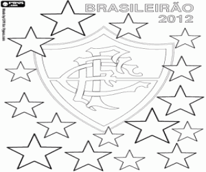desenho de Fluminense, campeão no Brasil 2012 para colorir