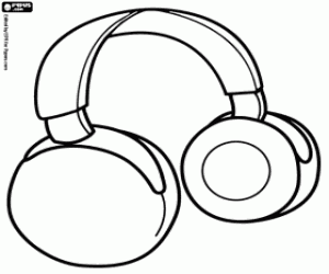 desenho de Fones de ouvido Hi-Fi sem fio para colorir