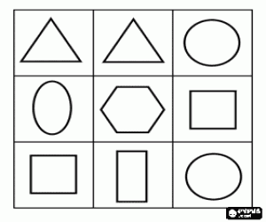 desenho de Formas elementares para colorir