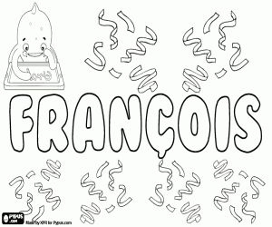 desenho de François, nome em francês para colorir