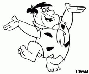 desenho de Fred Flintstone, o protagonista para colorir