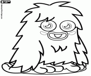 desenho de Furi, troll do Moshi Monsters para colorir