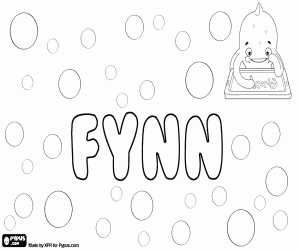 desenho de Fynn, nome para filho para colorir