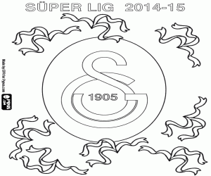 desenho de Galatasaray, campeão 2014-2015 para colorir