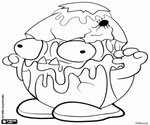 desenho de GarbageEgg, um ovo de TrashPack para colorir