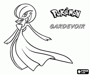 desenho de Gardevoir, um Pokémon para colorir