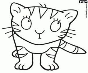 desenho de Gato, o gato da Princesinha para colorir