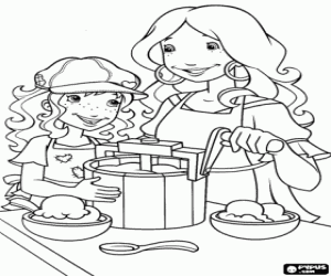 desenho de Gelado caseiro com Holly Hobbie para colorir