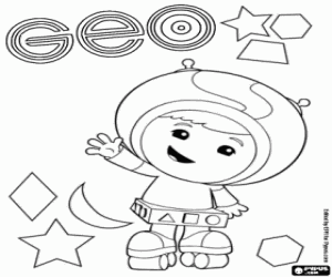 desenho de Geo Umizoomi e formas geométricas para colorir