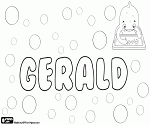 desenho de Gerald, nome para filho para colorir