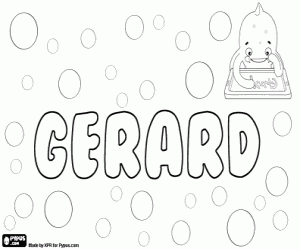 desenho de Gerard, nome para filho para colorir