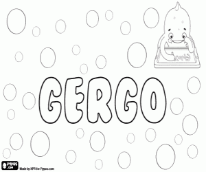 desenho de Gergő, diminutivo de Gergely para colorir