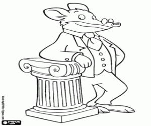 desenho de Geronimo Stilton, jornalista para colorir