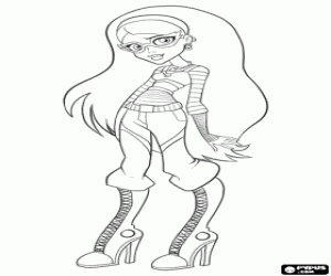 desenho de Ghoulia Yelps de Monster High para colorir