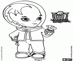 desenho de Gil Webber, personagem da Monster High para colorir