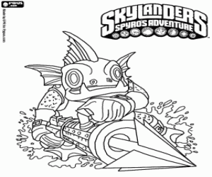 desenho de Gill Grunt, um Skylander água  para colorir