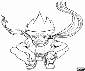 desenho de Gingka, personagem de Beyblade para colorir