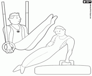 desenho de Ginástica artística masculina para colorir