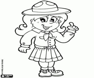 desenho de Girl scout para colorir